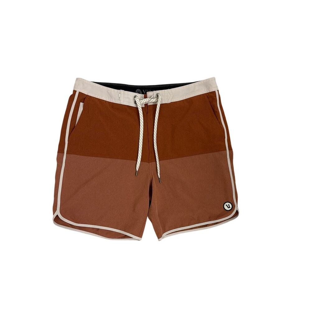 Vuori Cruise Boardshorts Orange Drawstring Swim Trunks Men's 34